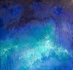 Blau, 100cm x 100cm, Acryl/Mischtechnik auf Leinwand