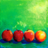 Äpfel I, 50cm x 50cm, Acryl auf Leinwand