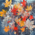 Herbst I, 50cm x 50cm, Acryl/Mischtechnik auf Leinwand
