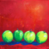 Äpfel II, 50cm x 50cm, Acryl auf Leinwand